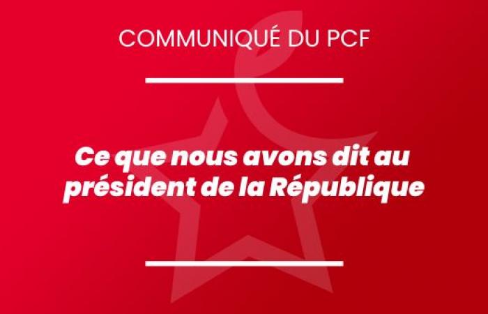 Ce que nous avons dit au Président de la République