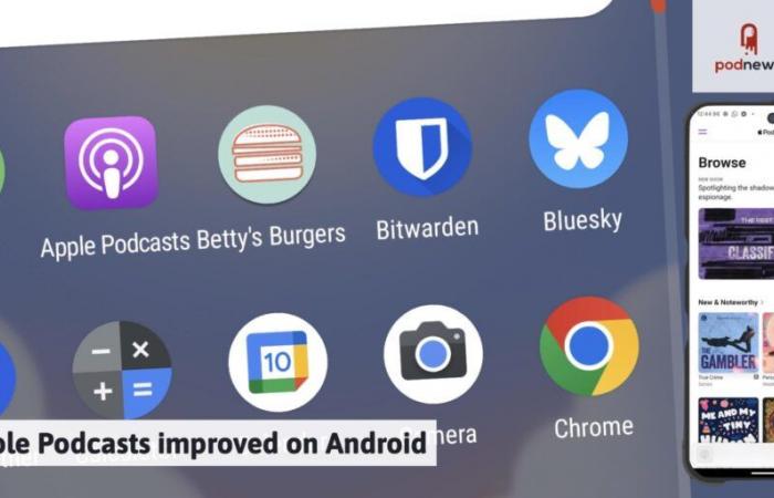 Apple Podcasts améliorés sur Android