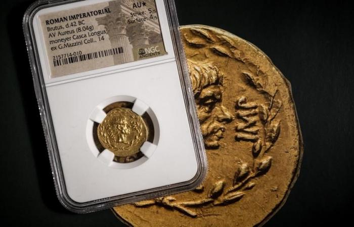 Une très rare pièce d’or représentant le visage de Brutus vendue aux enchères pour 1,98 millions d’euros