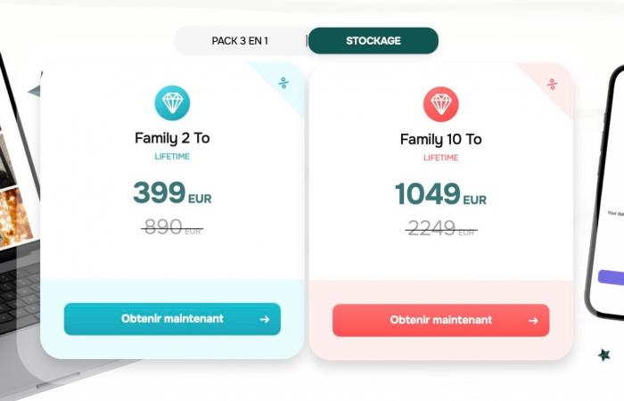 -60% sur le forfait familial 3 en 1 avec 5 To de stockage à vie