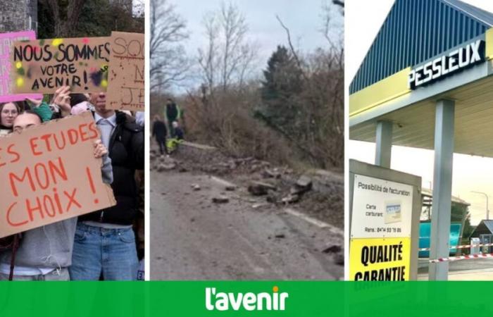 Bilan du jour : 500 étudiants et enseignants manifestent à Namur | Un camion finit dans un fossé