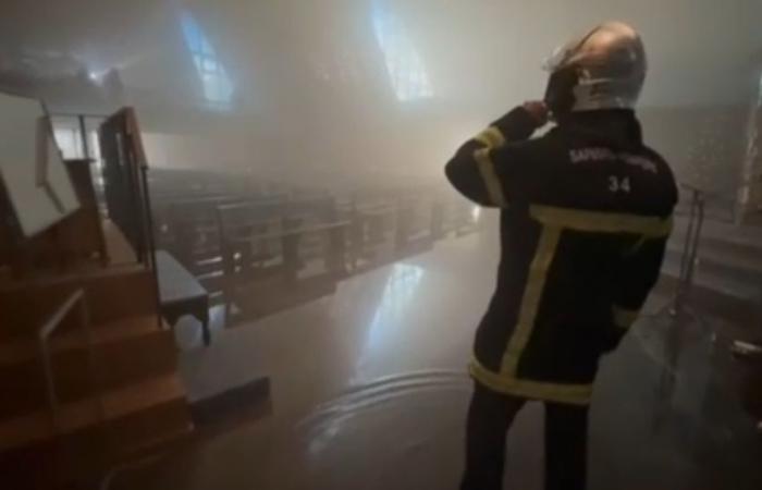 incendie de couvent, évacuation de la Vierge… photos du désastre de l’intérieur