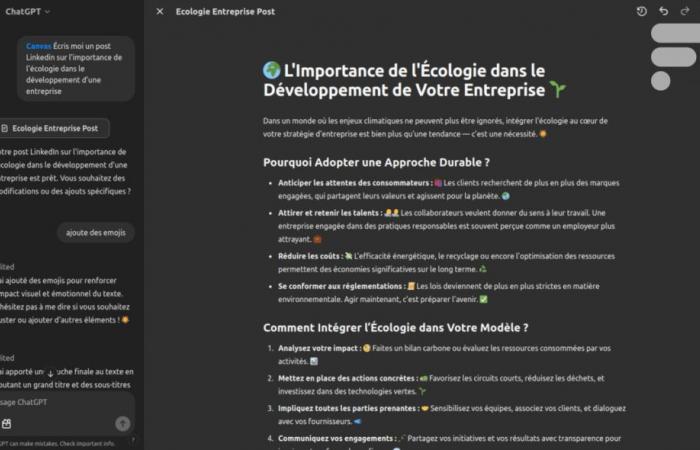 Comment accéder à Canvas, le Google Docs à la sauce ChatGPT ?