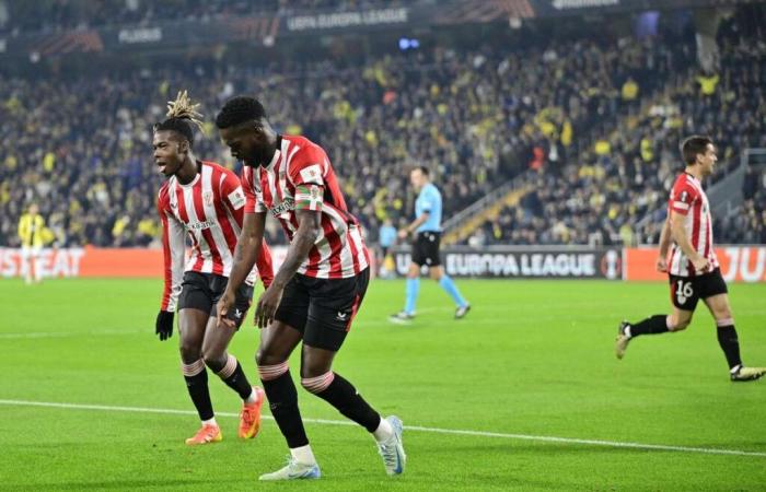 Inaki Williams au doublé alors que l’Athletic Club dépasse Fenerbahce, composé de 10 joueurs