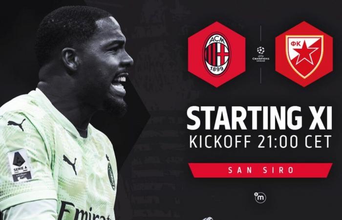 AC Milan contre Red Star onze de départ