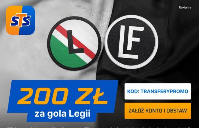 200 PLN pour un but du Legia Warszawa ou de Jagiellonia Białystok en Conference League