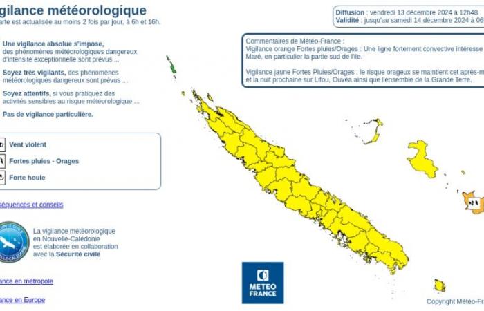 L’ensemble du pays placé en alerte jaune aux fortes pluies et orages, Maré en alerte orange