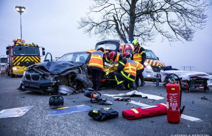 Somme. Après un accident, un conducteur prend la fuite avant d’être rattrapé par la police