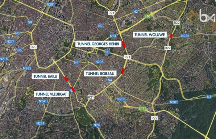 Une étude recommande la fermeture définitive de plusieurs tunnels à Bruxelles