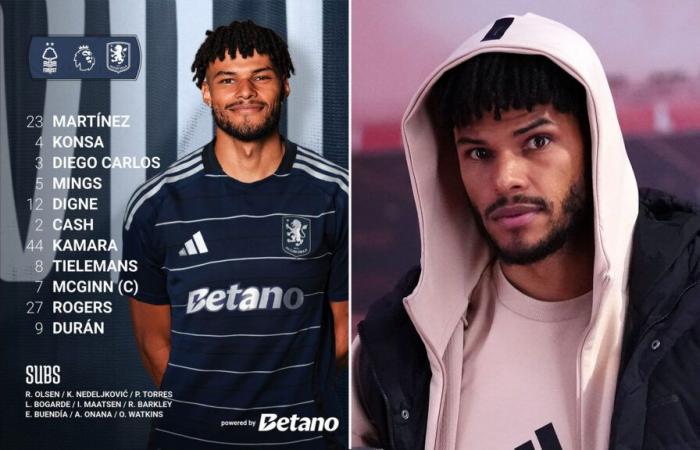 Tyrone Mings contraint de se retirer de l’alignement d’Aston Villa pour affronter Nottingham Forest à la dernière minute en raison d’une blessure