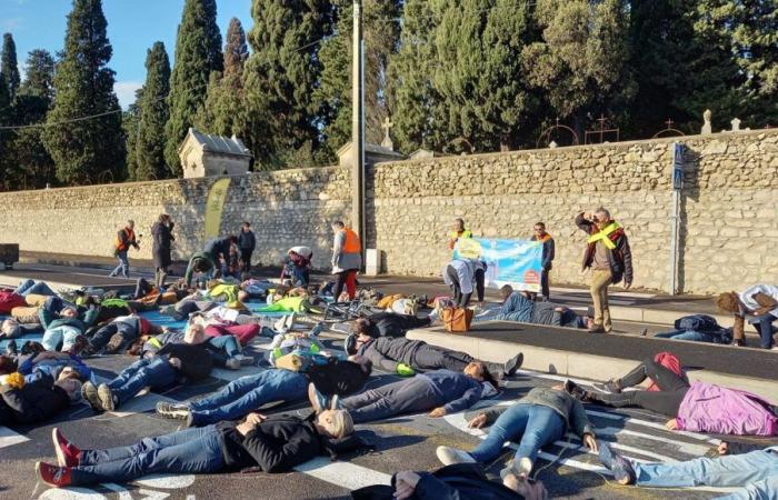 Des piétons s’allongent sur la route à Montpellier pour “alerter” après la mort d’une septuagénaire renversée par une voiture