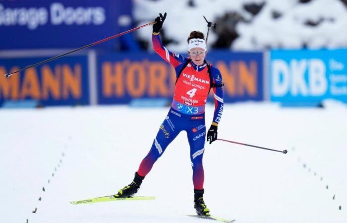 Lou Jeanmonnot remporte la poursuite d’Hochfilzen