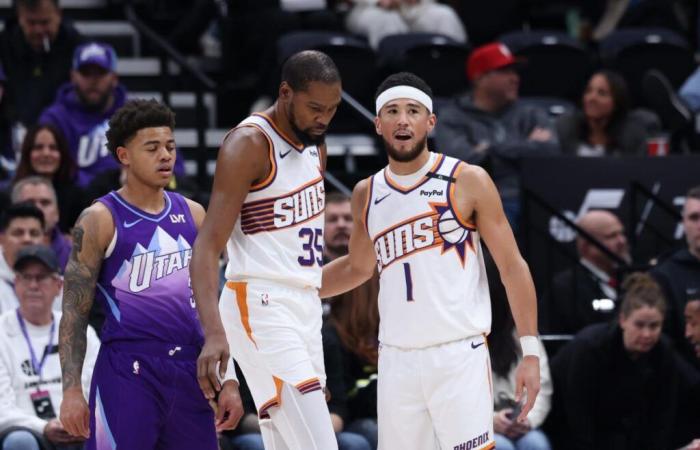 Kevin Durant et Devin Booker se combinent pour 64 alors que les Phoenix Suns battent Jazz et dérapent