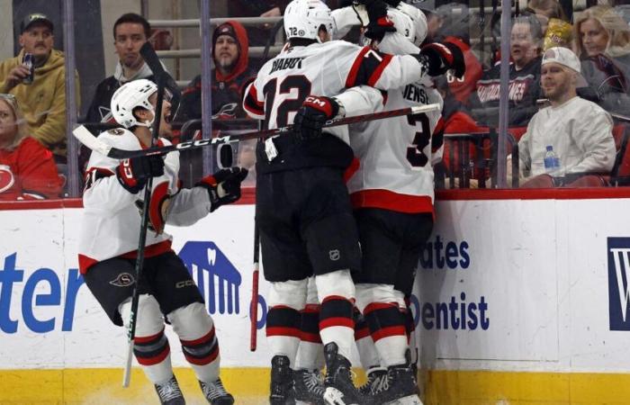 Pinto marque 2 buts et Ullmark obtient le 2e blanchissage de la saison alors que les Sénateurs battent les Hurricanes 3-0