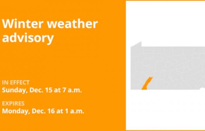 Avis météo hivernal émis pour les crêtes Westmoreland et Fayette Ridges pour dimanche et lundi