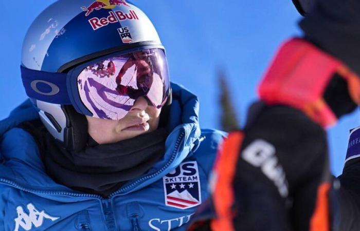 Lindsey Vonn au départ à Saint-Moritz