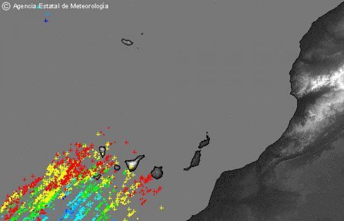 La tempête Dorothea laisse du vent, de la pluie et des éclairs ce samedi soir à La Palma