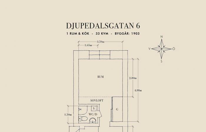 Un petit appartement de 33m2 avec mezzanine dans les tons beiges