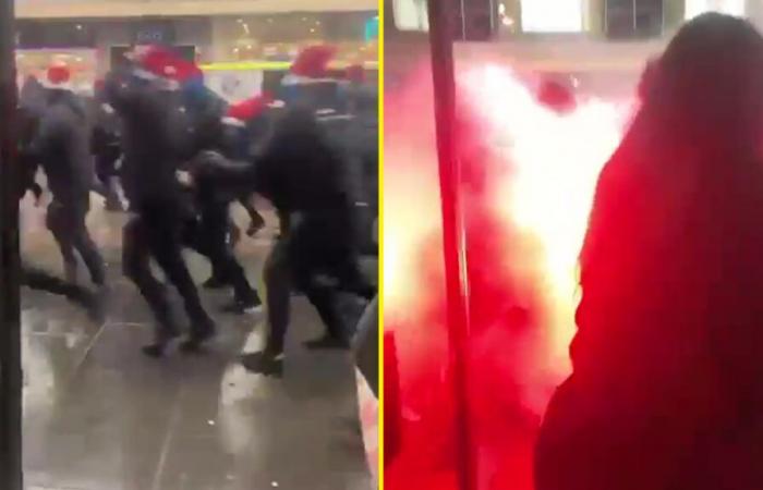 Les supporters des Rangers et du Celtic laissent les habitants terrifiés alors qu’ils s’affrontent dans le centre-ville de Glasgow avant la finale de la Coupe de la Ligue écossaise.