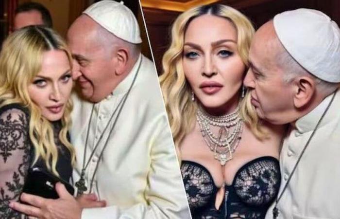 Des photos de Madonna et du Pape générées par l’IA suscitent la polémique