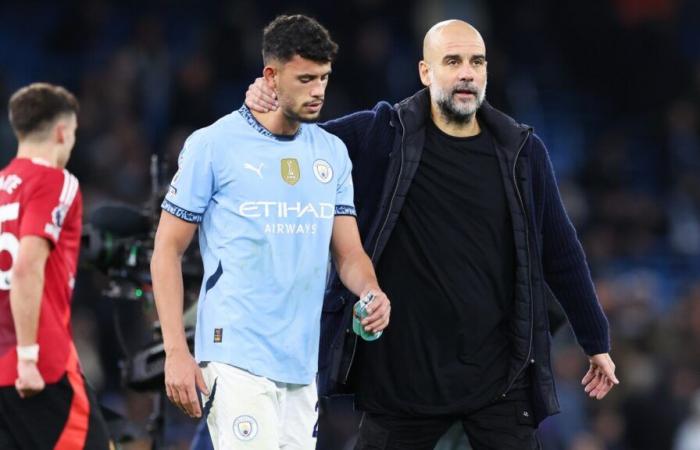 Réaction de Pep Guardiola – Le manager de Manchester City réagit à l’effondrement tardif du derby de Manchester