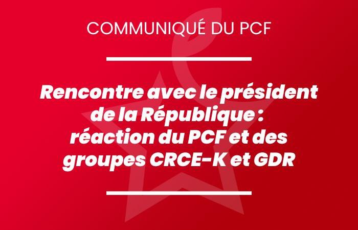 réaction du PCF et des groupes CRCE-K et GDR