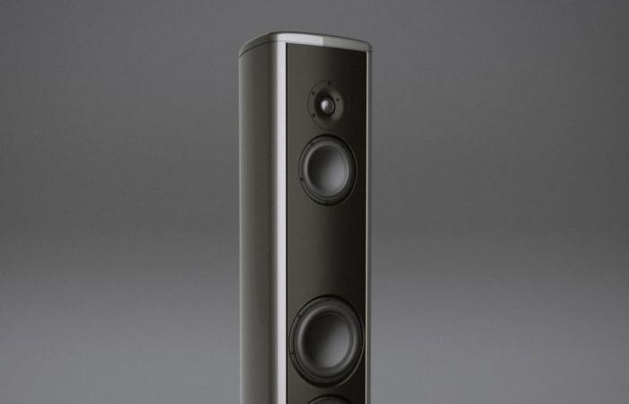 Enceinte Hifi monobloc haut de gamme en aluminium, au format quasi compact