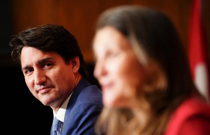 Trudeau fait face à des députés frustrés après la démission choc de Chrystia Freeland