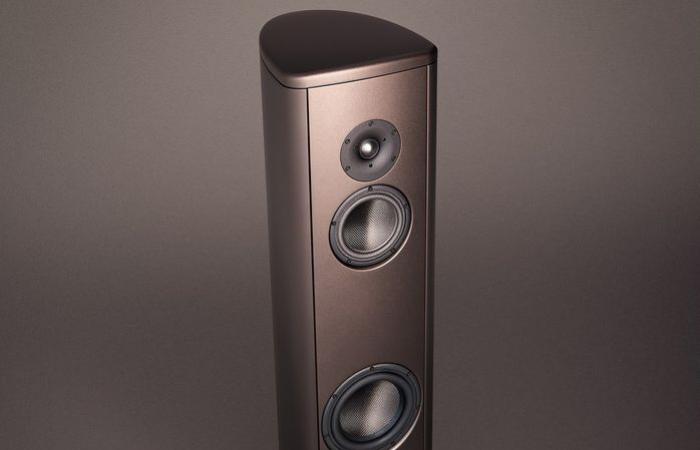 Enceinte Hifi monobloc haut de gamme en aluminium, au format quasi compact