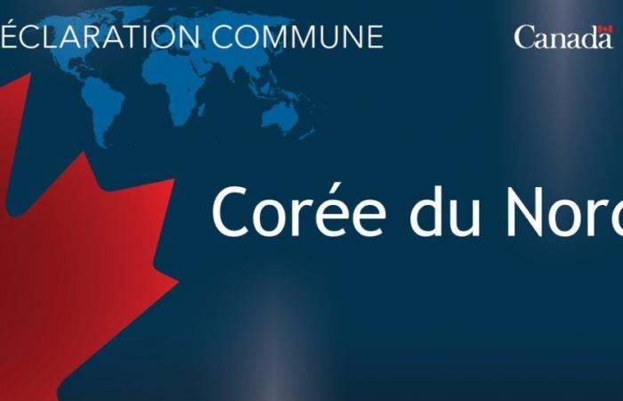 Déclaration commune des ministres des Affaires étrangères condamnant la coopération entre la République populaire démocratique de Corée et la Russie