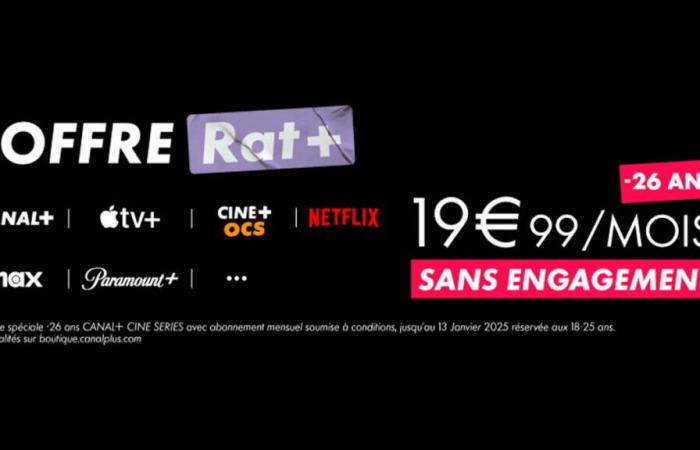 CANAL+ ravit les plus jeunes en décembre grâce à son offre RAT+ CINE SERIES*