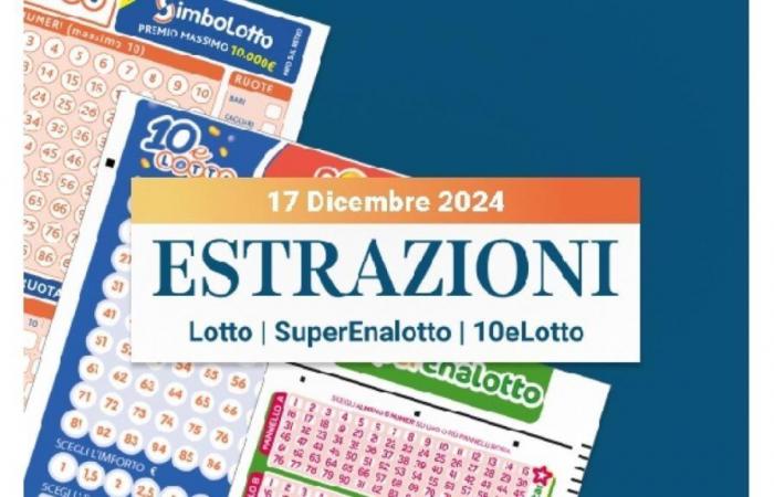 Tirages du soir Lotto, SuperEnalotto et 10eLotto du mardi 17 décembre 2024