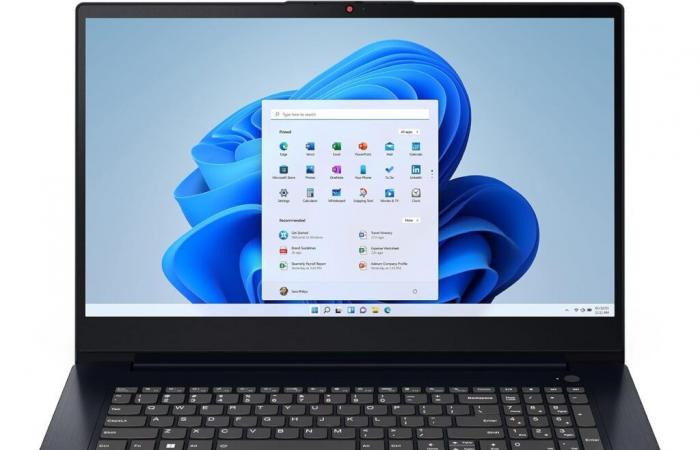 Promo 529 € Lenovo IdeaPad 3 17ALC6 (82KV00L0FR), PC portable Bleu 17″ pas cher, confortable fin et léger évolutif avec 12 Go de RAM et AMD Ryzen 7 Octo Core