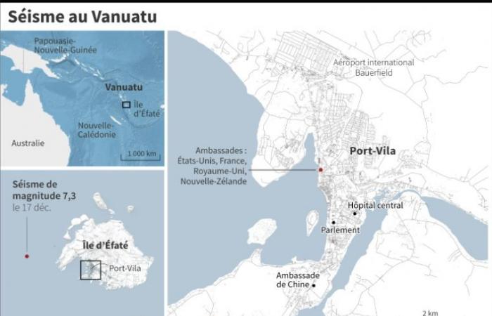 D’importants dégâts après un puissant séisme au large du Vanuatu – 17/12/2024 à 12h31