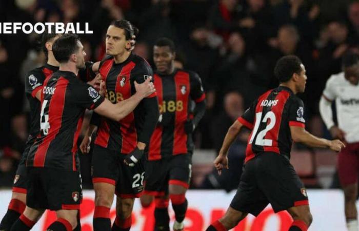 ???? Un coup franc fou assure le partage des points entre Bournemouth et West Ham