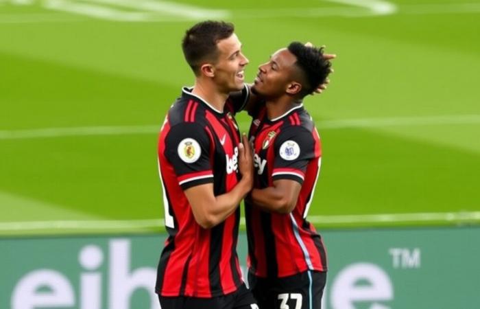 Match nul passionnant entre Bournemouth et West Ham lors de la 16e journée de Premier League