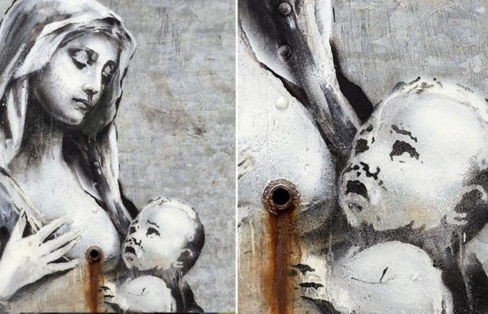 ce que l’on sait de la Vierge à l’enfant, la nouvelle œuvre du street artiste