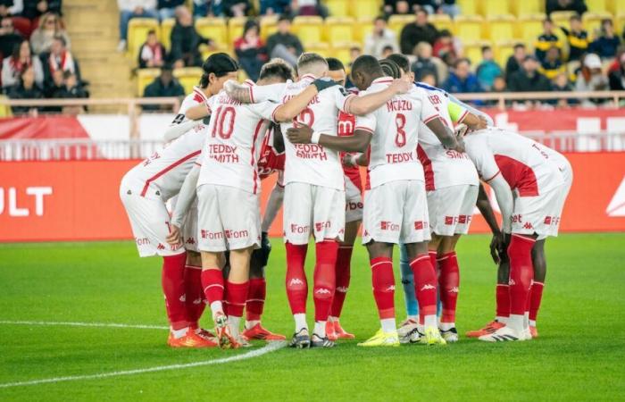 Le groupe de l’AS Monaco pour la rencontre face à Paris