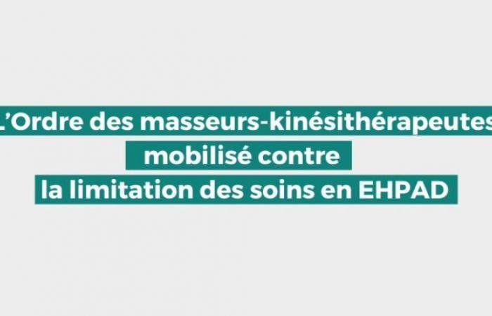 L’Ordre des masseurs-kinésithérapeutes mobilisé contre la limitation des soins dans les EHPAD – Ordre des masseurs-kinésithérapeutes