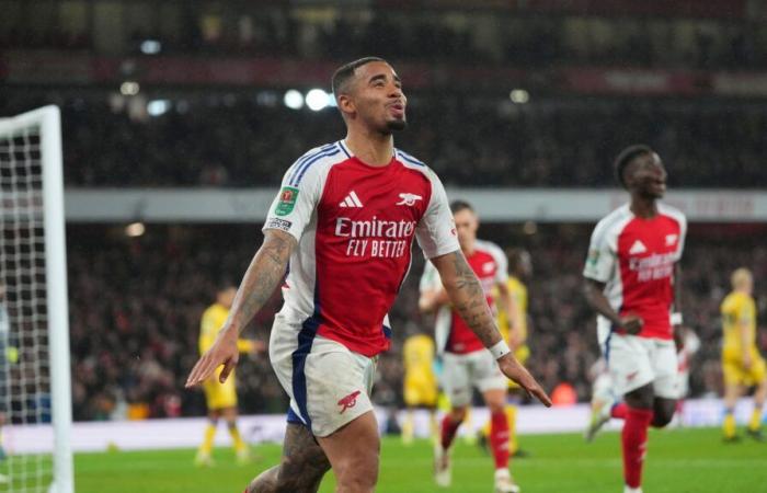 Arsenal 3-2 Crystal Palace : le triplé de Gabriel Jesus en seconde période inspire les Gunners à remporter la victoire en Coupe Carabao