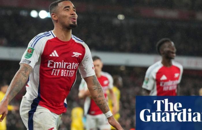 Le triplé de Jésus permet à Arsenal de dépasser Crystal Palace et de se qualifier pour les quatre derniers matchs de la Coupe Carabao