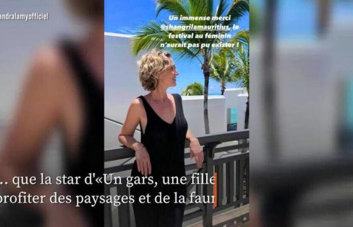 Alexandra Lamy s’amuse sous les cocotiers et le soleil de Maurice