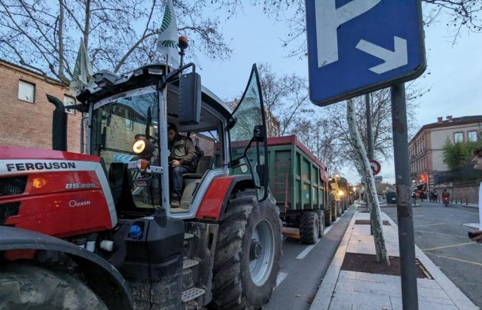 A Albi, défilé de tracteurs illuminés pour fêter Noël