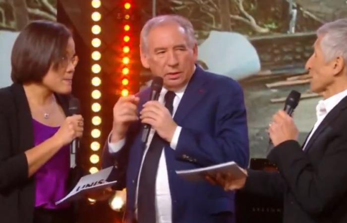 Nagui takes over François Bayrou live on France 2