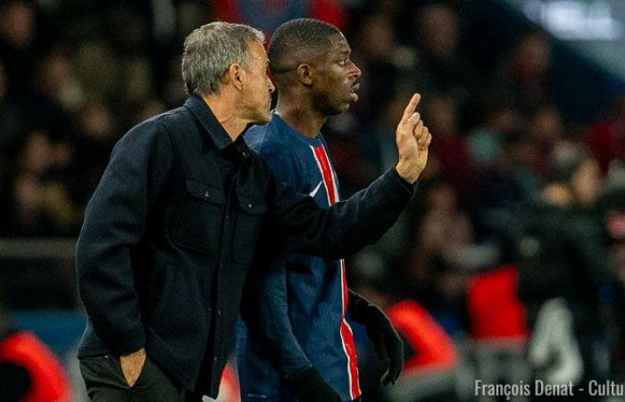 Echauffement en vue entre Dembélé et Luis Enrique