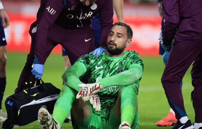 Gianluigi Donnarumma du PSG subit une grave blessure au visage lors d’un match de Ligue 1