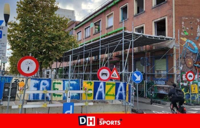 the entire Quai du Hainaut closed between Chaussée de Gand and Porte de Ninove