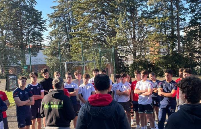 Guillaume Bosom and Arnaud Labbé at the Pôle Espoir Rugby League in Carcassonne