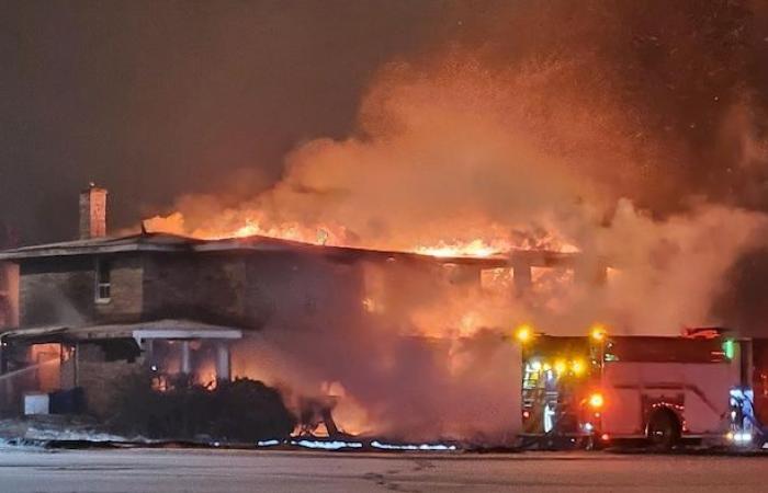 Violent incendie au centre-ville de Rimouski