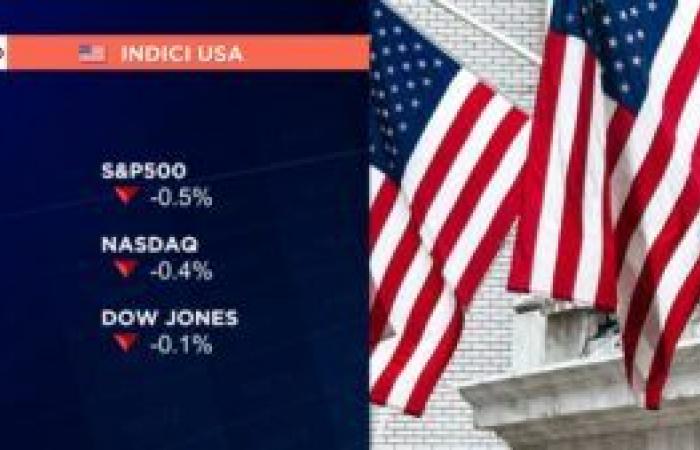 DÉBUT NÉGATIF ​​DE WALL STREET, S&P 500 -0,5% ET NASDAQ -0,4%